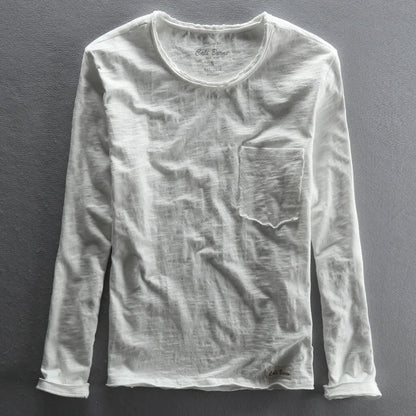 Cotton Long Sleeve Crew Neck Shirt