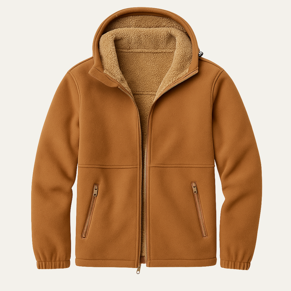 Men's Soft Shell Hooded Jacket Fleece Lined Thick Winter - VibreMode