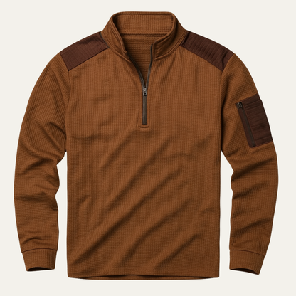 Men's Half Zip Sweater Casual Stand Collar - VibreMode