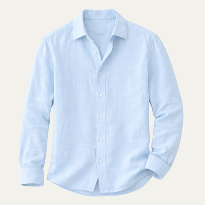 Men's Cotton Linen Shirt Breathable Relaxed Fit - VibreMode