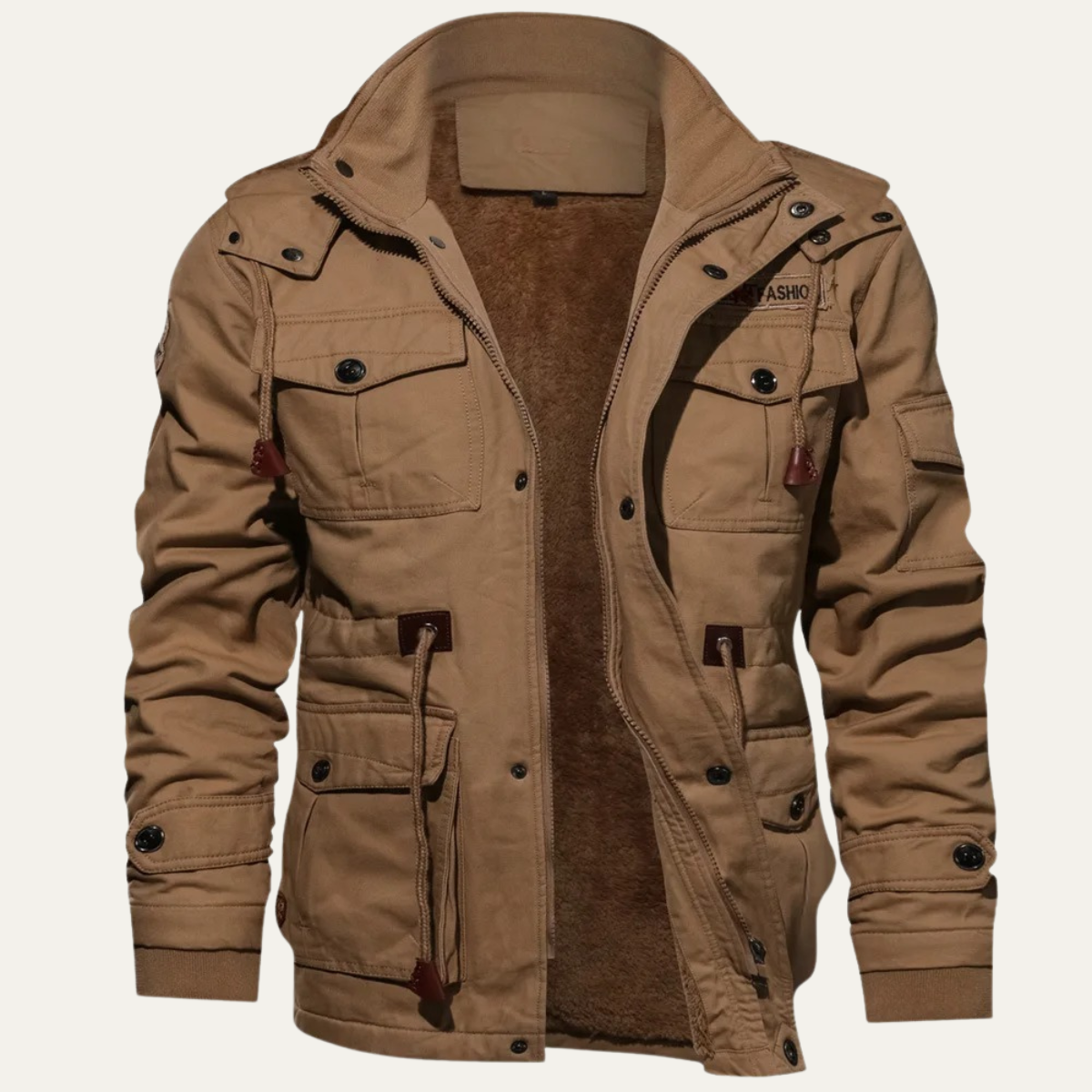 Fenwick Men's Hooded Winter Jacket Thick Plush Lining - VibreMode