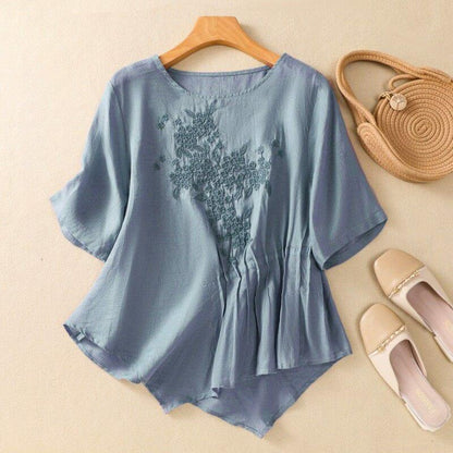 Classic Cotton Blend Women's Top - VibreMode