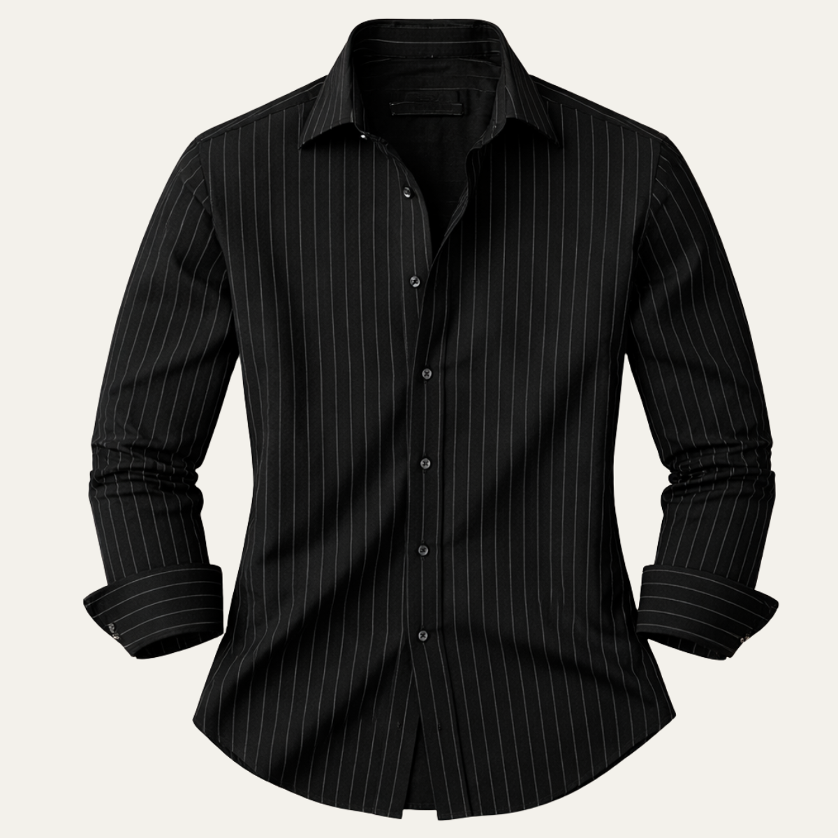 Men's Slim Fit Striped Button Up Shirt - VibreMode