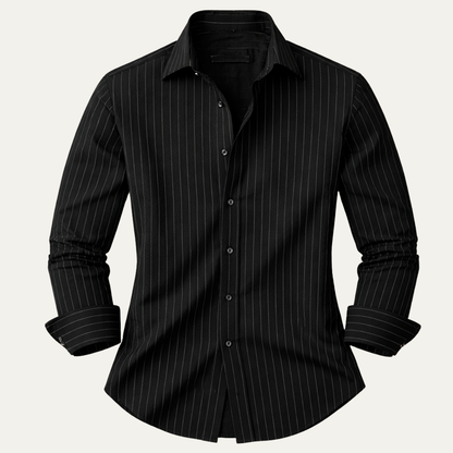 Men's Slim Fit Striped Button Up Shirt - VibreMode