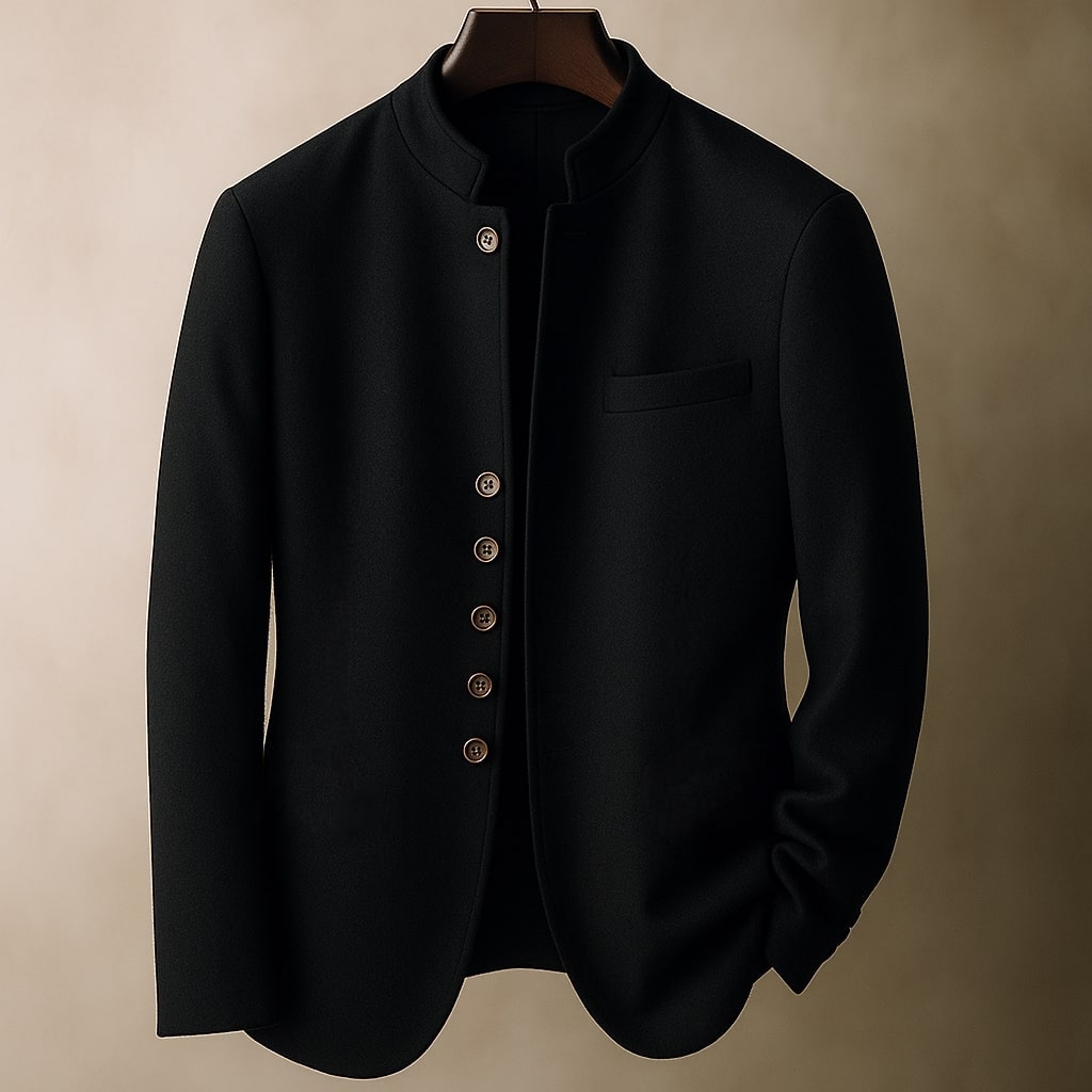 Marsimo Men's Wool Stand Collar Jacket