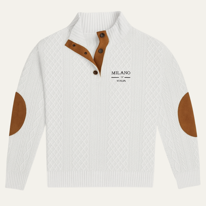 Men's Milano Knit Quarter Zip Sweater - VibreMode