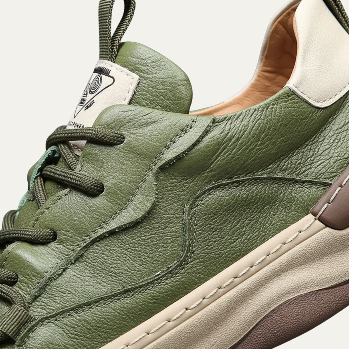 Men's Leather Sneakers Modern Casual Brown