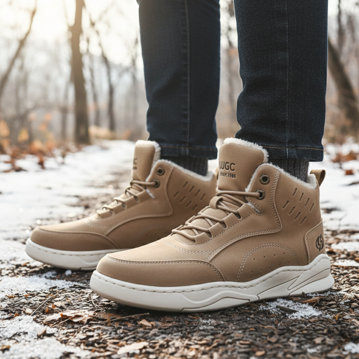 Men's Fur Lined High Snow Boots