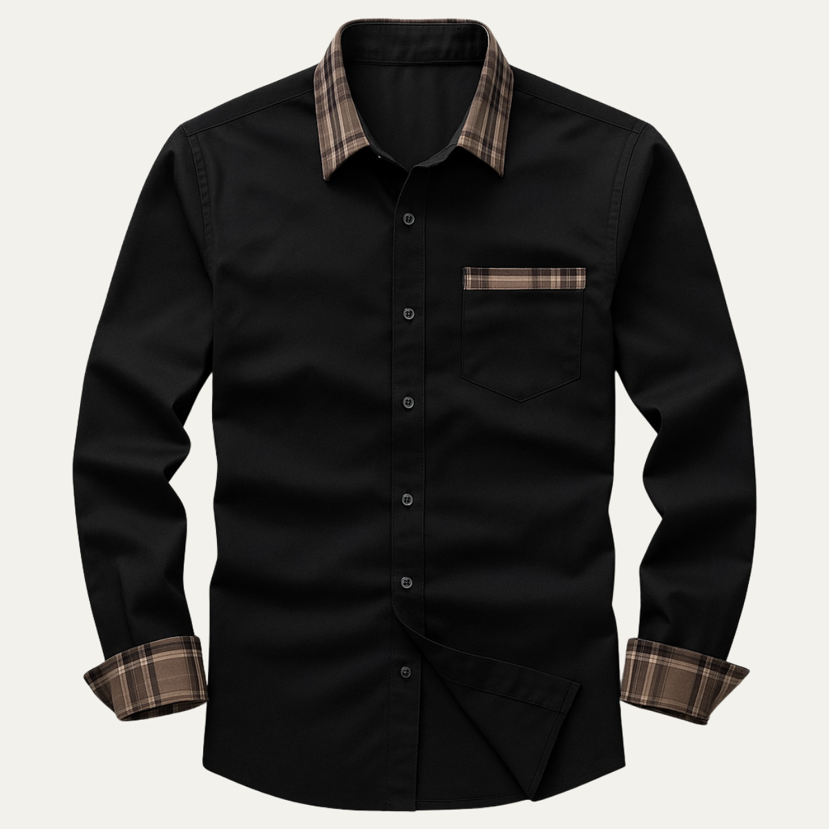 Men's Plaid Dress Shirt Casual Button Up - VibreMode
