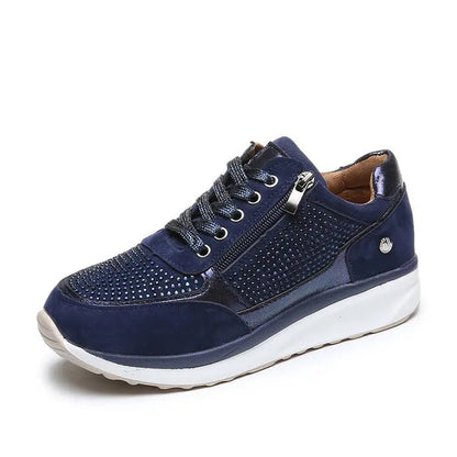 Women's Crystal Sneakers Platform Sole