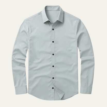 Men's Business Shirt Solid Color Cotton - VibreMode