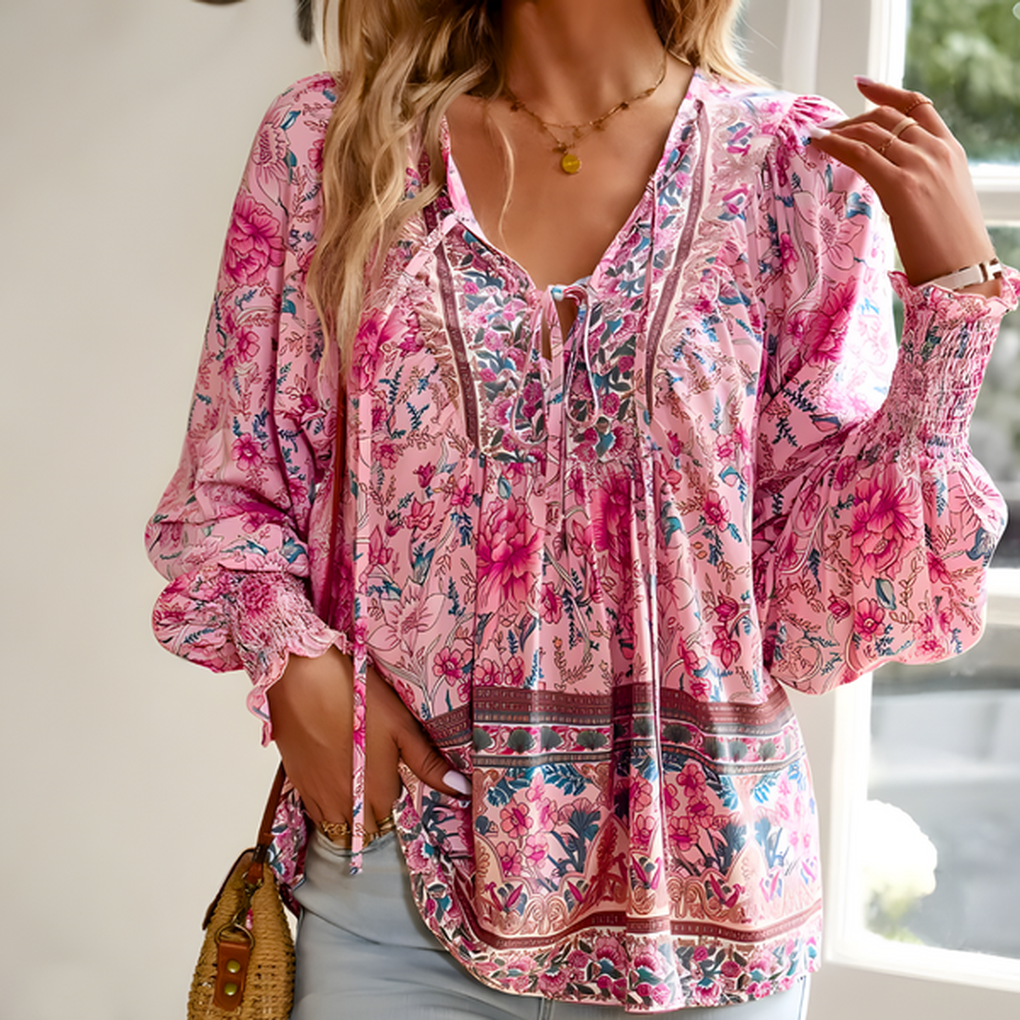 Women's Floral Blouse Everyday Wear - VibreMode