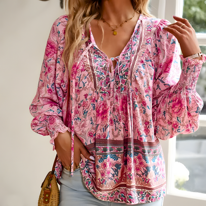 Women's Floral Blouse Everyday Wear - VibreMode