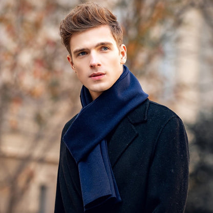 Men's Cashmere Merino Scarf Navy Blue