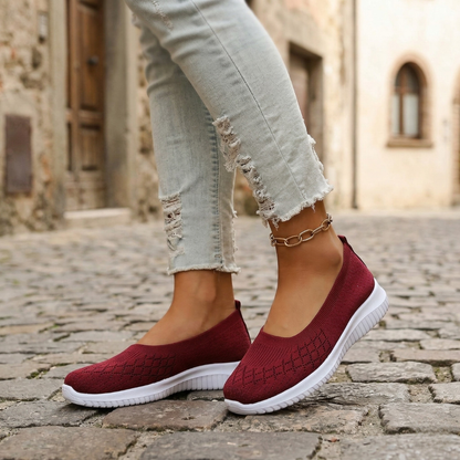 Women’s Slip On Knit Sneakers Lightweight Casual Walking Shoes