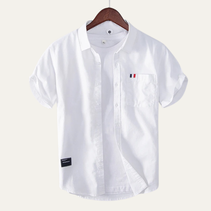 Men's Slim Fit Cotton Button Up Shirt - VibreMode