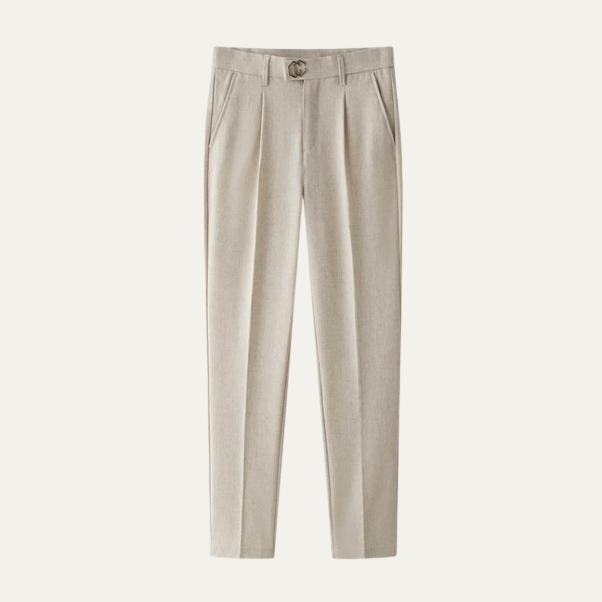 Men's Slim Fit Linen Dress Pants Pleated - VibreMode