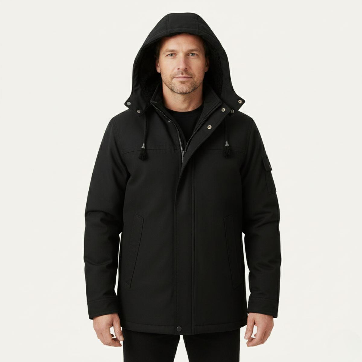 Men's Modern Parka Winter Jacket With Hood