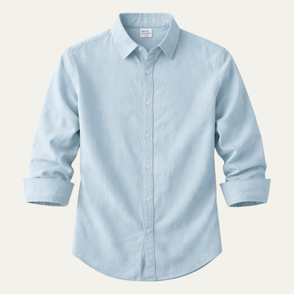 Men's Linen Cotton Button Down Shirt - VibreMode