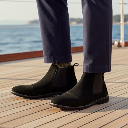 Men's Suede Chelsea Boots Classic Slip On