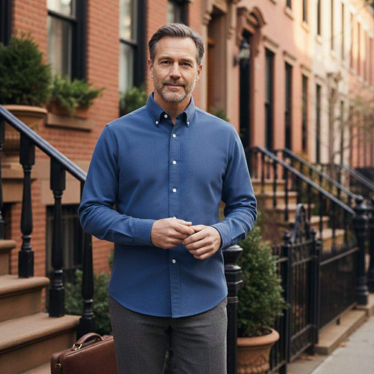 Men's Dress Shirt Cotton Poplin