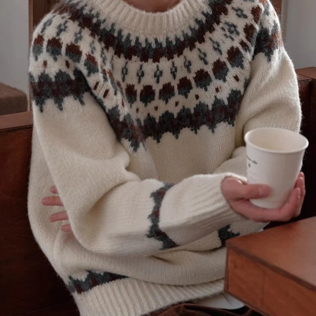 Men's Vintage Crewneck Sweater Retro Style