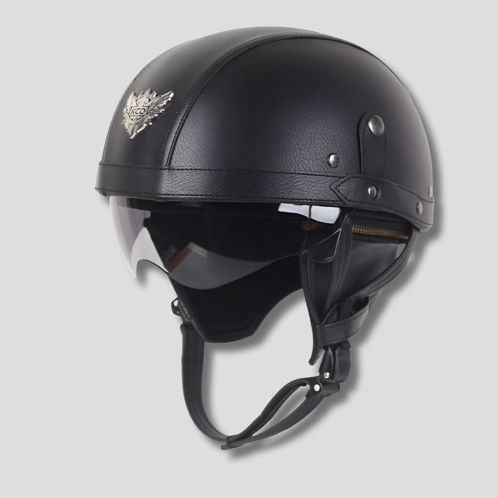 Motorcycle Helmet Retractable Visor Vintage Style