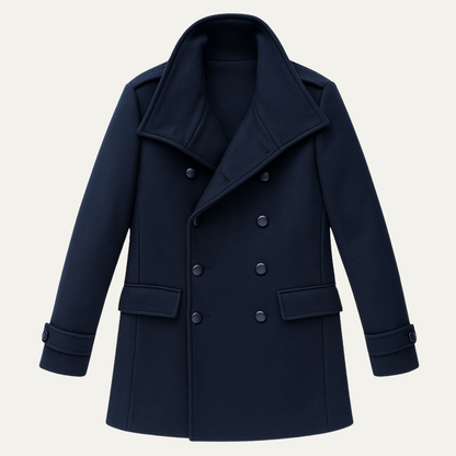 Dunhill Men's Double Breasted Wool Trench Coat - VibreMode