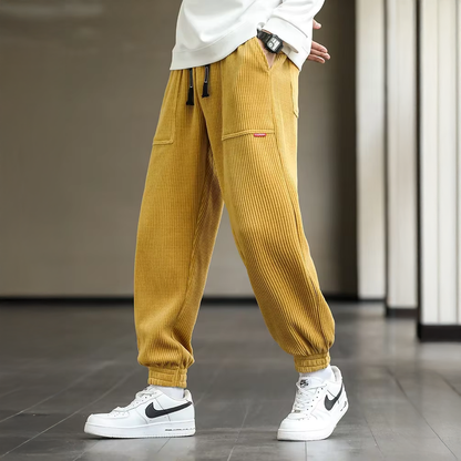 Men's Jogger Pants Ribbed Cuff Hem - VibreMode