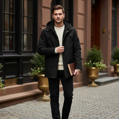 Men's Modern Parka Winter Jacket With Hood