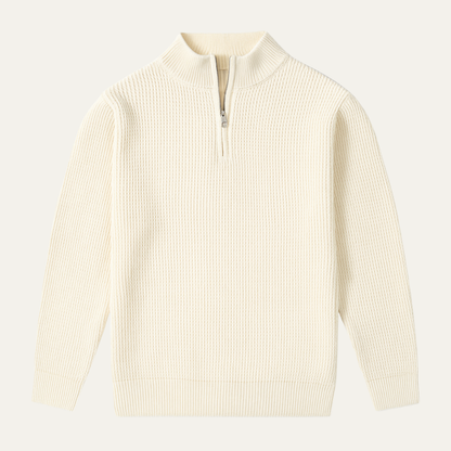 Men's Soft Knit Half Zip Sweater - VibreMode