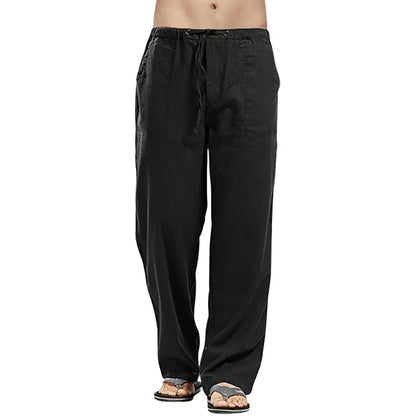 Ralph Men's Linen Pants Breathable Oversized Fit