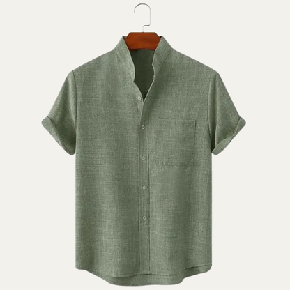 Men's Oversized Cotton Linen Shirt - VibreMode