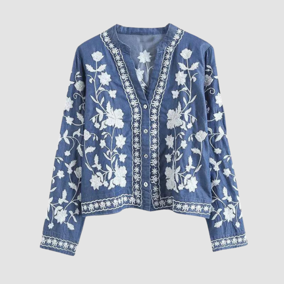 Women's Embroidered Cardigan Bohemian Style - VibreMode