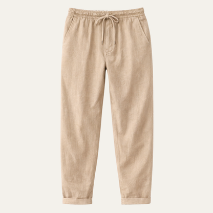 Men's Cotton Linen Wide Leg Pants - VibreMode