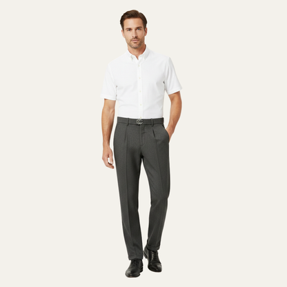 Men's Slim Fit Linen Dress Pants Pleated