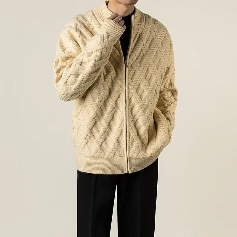 Warm Fleece Lined Wool Coat - VibreMode