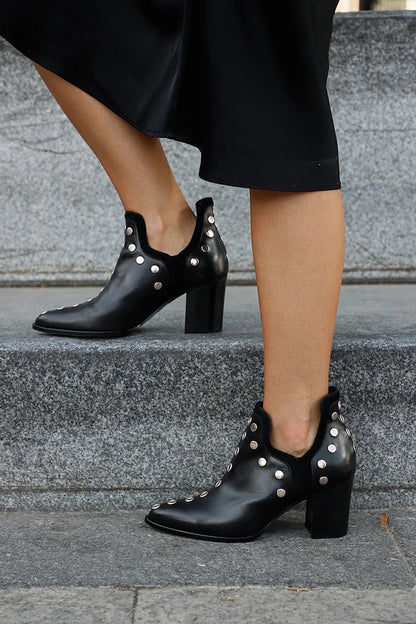 Glamorous Buckle High-Heel Ankle Boots