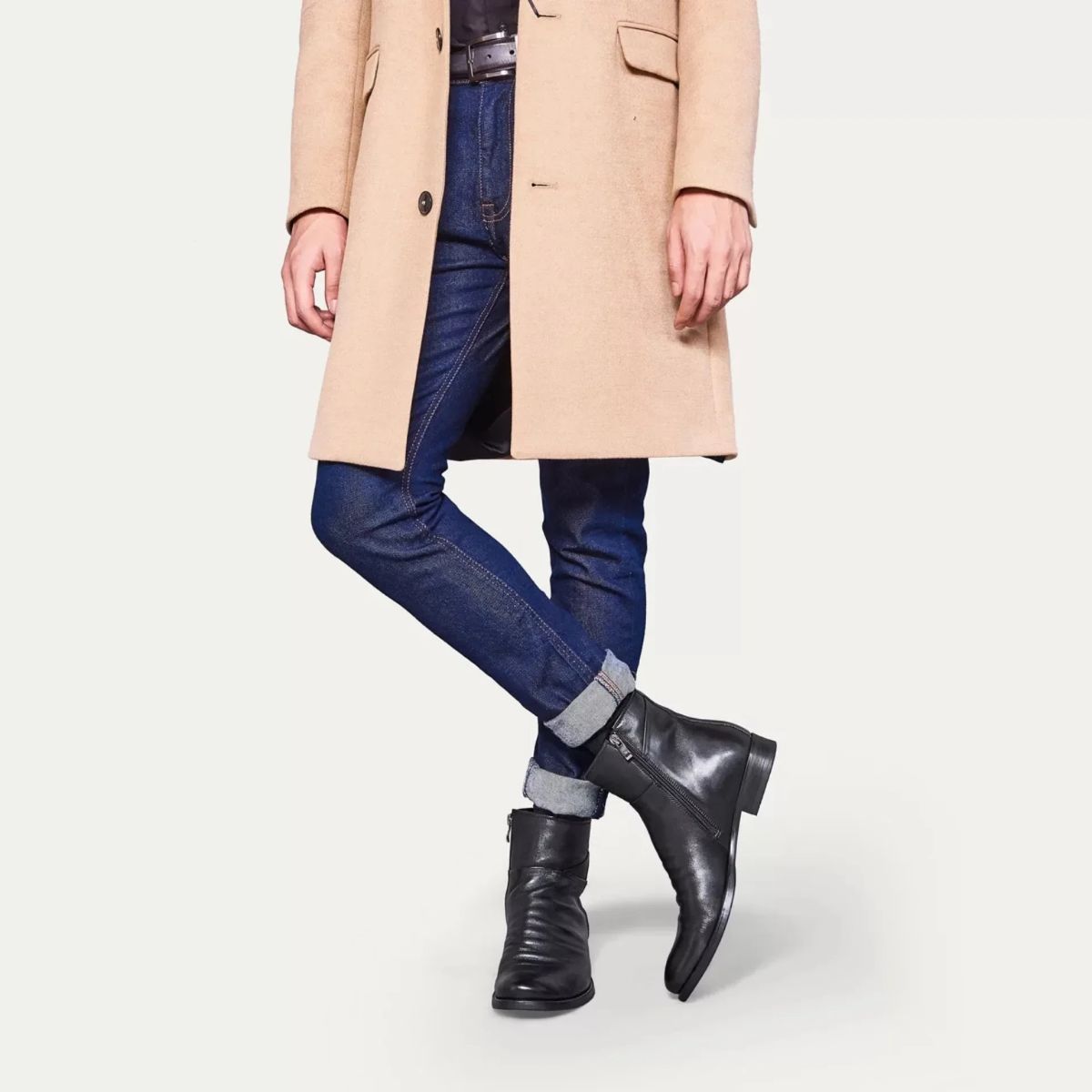 Men's Chelsea Boots Leather Handmade Black
