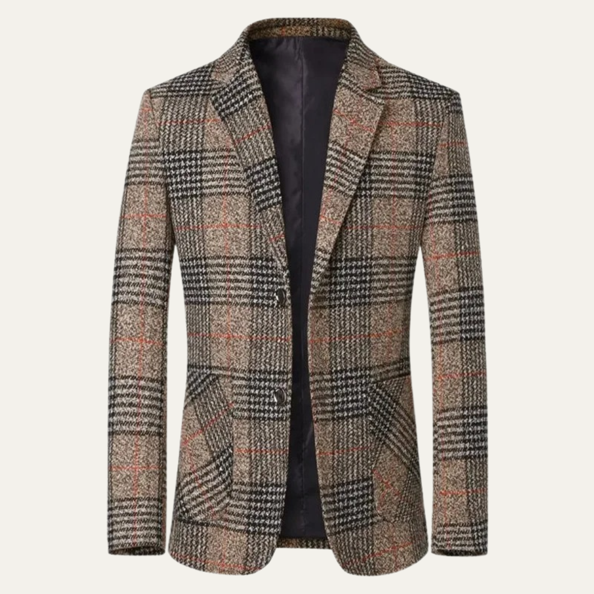 Men's Tweed Blazer Slim Fit Plaid - VibreMode