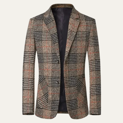 Men's Tweed Blazer Slim Fit Plaid - VibreMode