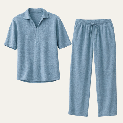 Men's Relaxed Fit Summer Shirt And Pants Set - VibreMode