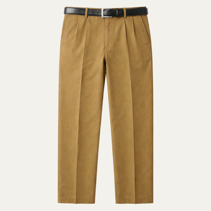 Men's Cotton Double Pleated Pants - VibreMode