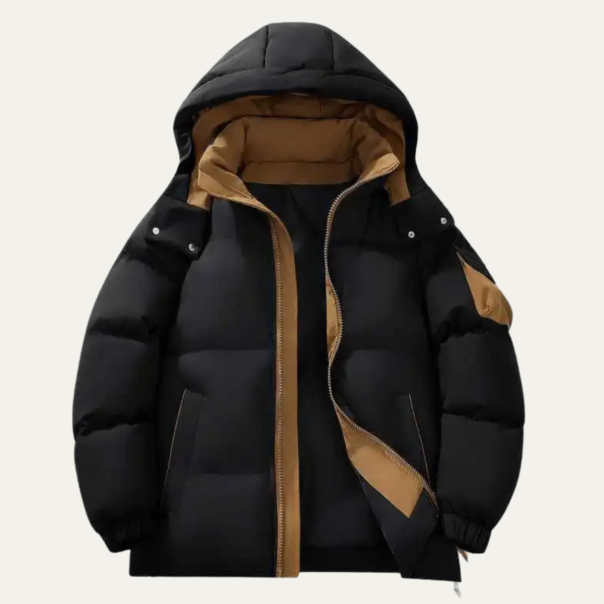 Men's Winter Puffer Snow Jacket Thick Warm Red - VibreMode