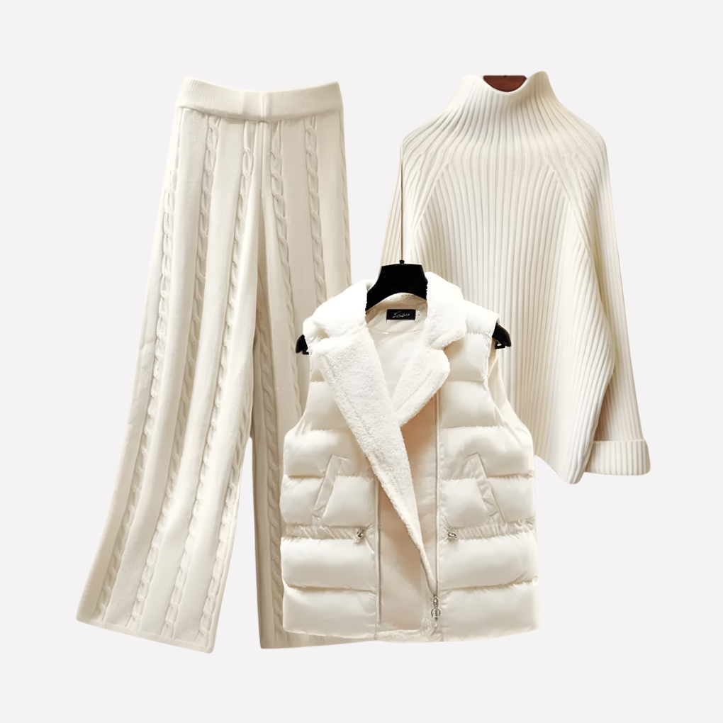 Women's 3 Piece Turtleneck Jumper Set - VibreMode