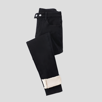 Women's High Waist Winter Jeans Thermal Lined