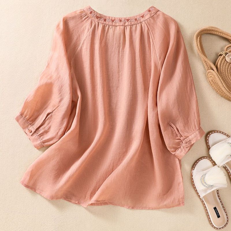 Soft Breathable Linen Cotton Top
