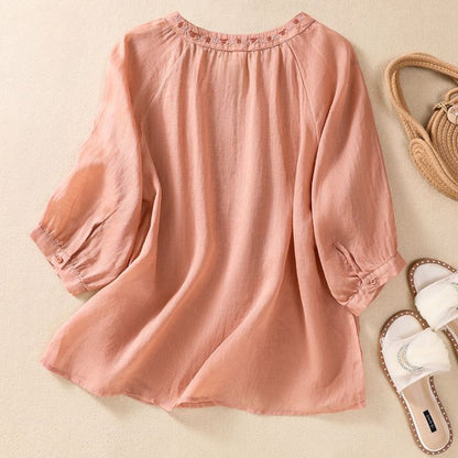 Soft Breathable Linen Cotton Top