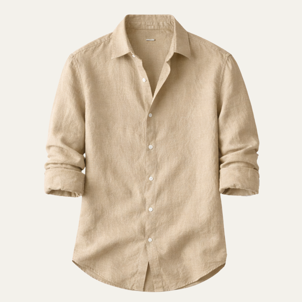 Men's Linen Shirt Lightweight Beige