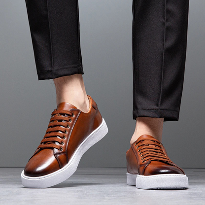 Mens Classic Low Lace Up Shoes Leather
